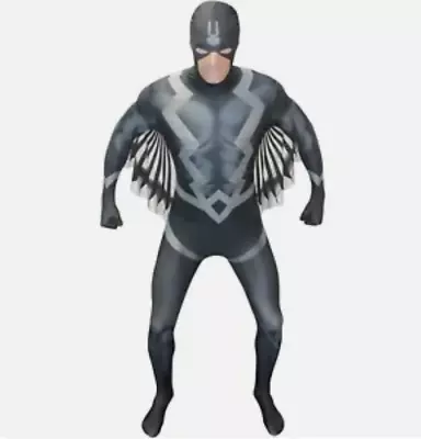 Marvel Black Bolt Morphsuit Morph Costume Adult Fancy Dress Mens Size Xl New • £9.95