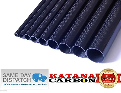 1 X OD 16mm X ID 14mm X Length 500mm 3k Carbon Fiber Tube (Roll Wrapped)  • £7.50