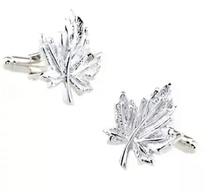 Maple Leaf Theme Cufflinks CANADA Wedding Shirt Suit  IN A CUFFLINK POUCH UK • $18.54