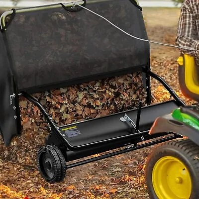 48  Tow-Behind Lawn Sweeper For Grass Collection With Leaf Collector Hopper • $227.99