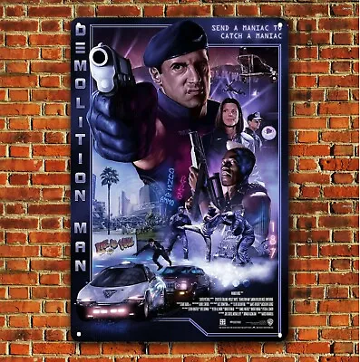 Demolition Man Movie Metal Poster Wall Decor Tin Sign (Size 20x30cm 8 X12 ) • $14.90