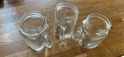 £10 • Buy Mason Glass Drinking Jar With Handle X 16