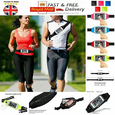 £4.95 • Buy Running Waist Belt Jogging Phone Holder For Samsung Galaxy S20,A12,J7,S8,S10,S9+