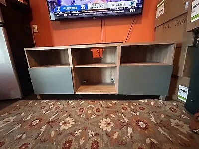 IKEA 72” TV Table Compartment Wood Stand • $200