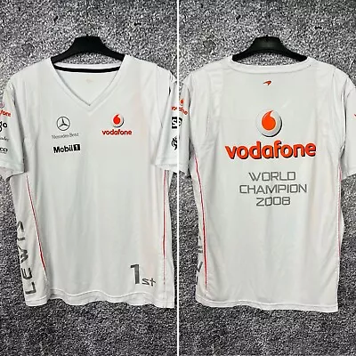 Mens Vodafone Mclaren Mercedes Benz Racing T-Shirt Lewis F-1 World Champion XL • $30