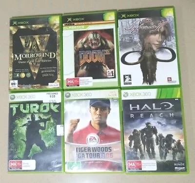 Xbox Game Bundle (360 & Original) Halo Syberia Elder Scrolls Morrowind GOTY  • $82.99