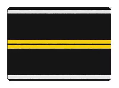 STREET RUG SKID-RESISTANT AREA RUG Man Cave Theme Auto BLACK WHITE YELLOW  • $145