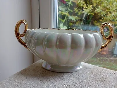 Vintage Radford Two Handled  Ceramic Lustre Mantle Vase Art Deco Hand Painted  • £19.95