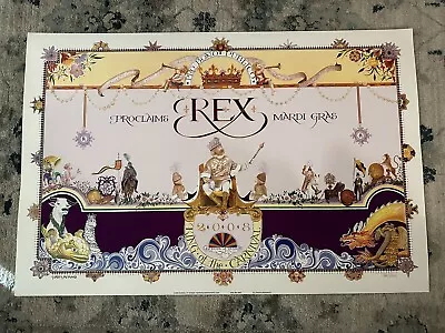 2008 Rex Proclamation- Mardi Gras Krewe Favor- ARTIST SIGNED LIMITED EDITION 300 • $69.99