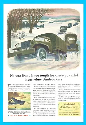 STUDEBAKER Heavy Duty Military Trucks Soldiers Transport Snow Patrol 1943 WWII • $12.99