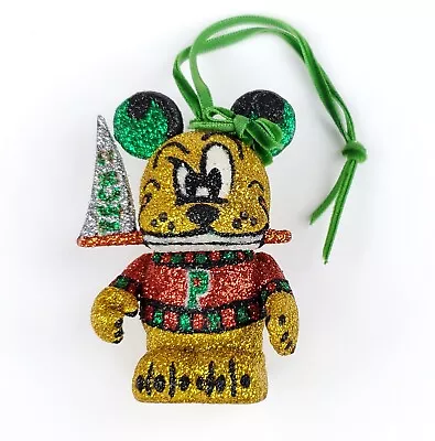 Custom Hand Embellished Disney Vinylmation Glitter Pluto Collegiate • $31.99