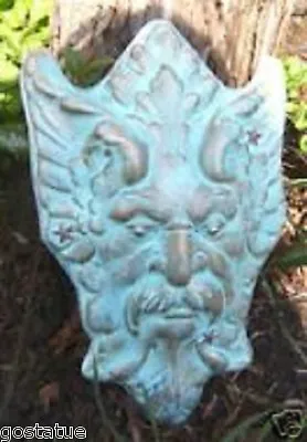 Green Man Face Abs Plastic Mold Plaster Concrete Casting Mould 12  X 8  X 1   • $33.95