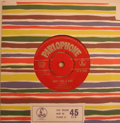 Adam Faith Baby Take A Bow / Knocking On Wood 7  Vinyl 1962 VG+ Condition • £3.99