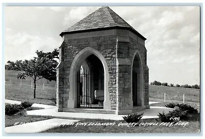 1950 Corner Stone From King Solomon's Quarry Coryell Park NE RPPC Photo Postcard • $29.95