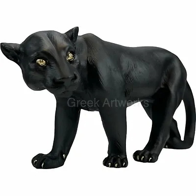 $53.50 • Buy Black Panther Panter Puma Cougar Sculpture Decorative Statue Sculpture Figure