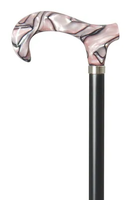 £40 • Buy Classic Canes Quality Acrylic Derby Moderne Walking Stick - Pink Marbled