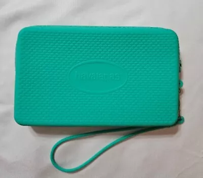 Havaianas Green Silicone Rubber Wristlet Clutch Purse Mini Bag Logo • $24