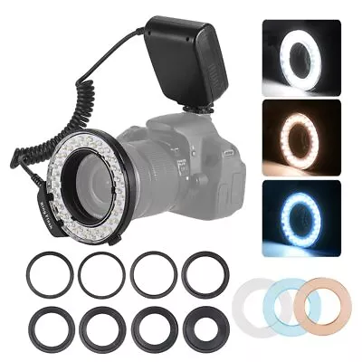 HD-130 Flash Light Macro 48 LEDS Ring Light For Nikon Canon SONY Hot Shoe DSLR • $52.78