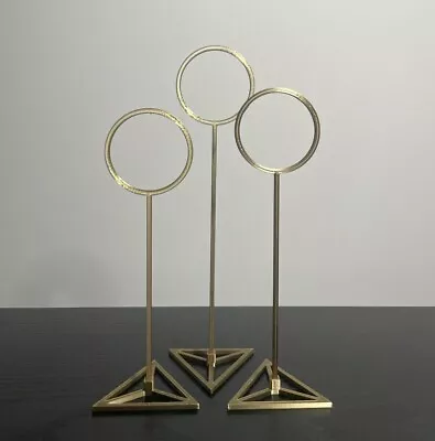 Mini Gold Quidditch Hoops / Goal Posts (Party Decoration Or Cake Topper)   • $9.50