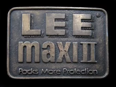 RL05117 VINTAGE 1970s **LEE MAXI II PACKS MORE PROTECTION** AIR FILTERS BUCKLE • $16