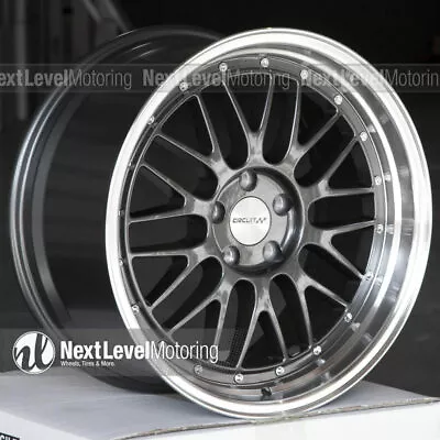 CIRCUIT CP30 19×8.5 19x9.5 5-114.3 Gun Metal Staggered Wheels Fits Nissan 350Z • $674.99