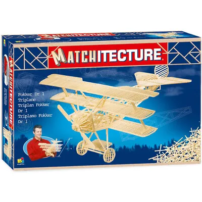 Model Building Kit Craft Set Fokker DR1 Triplane Rods Wood Modelmaking Aeroplane • $169.45
