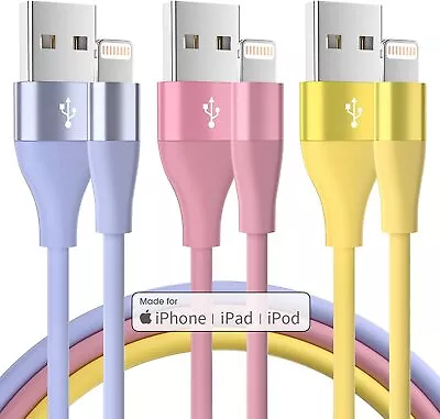 3pack Heavy Duty Fast Charger USB Cable For IPhone 13 12 11 X XR 8 Charging Cord • $7.98