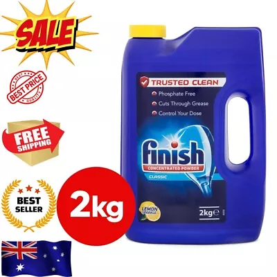 Finish Classic Concentrated Dish Washing Powder Lemon Sparkle For Grease 2kg* • $27.95