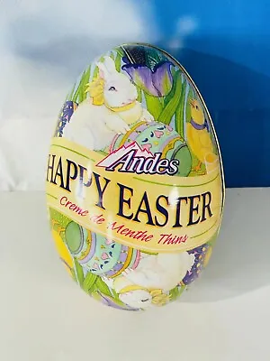 Vintage Andes Bunny Tin Easter Eggs Candy Container Happy Easter Holiday Tin 6  • $7.99