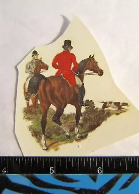 Vintage Ceramic Decal Herring FOXHUNT Horse & Rider 2 1/4  Shaped 3 Decals • $3.99