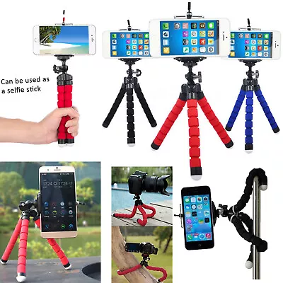 Mini Mobile Tripod Cell Phone Gorilla Octopus Mount Stand For IPhone 15 Pro Max • £5.19