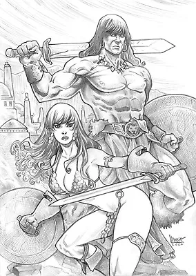 Conan And Red Sonja (11 X17 ) By Marcio Fernandes - Ed Benes Studio • $9.99