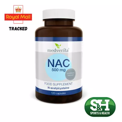 NAC N-Acetyl-Cysteine 120 Capsules X 500 Mg Medverita Liver Support No Fillers • £12.99