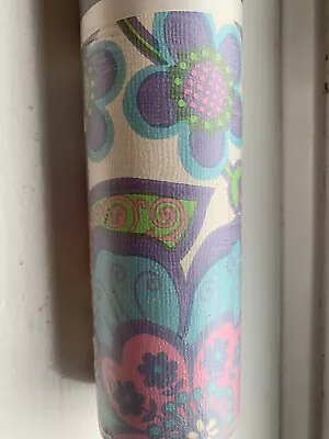 1 X 70s Vintage CROWN Wallpaper Roll Floral Flowers 60s Retro • £10