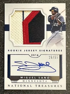 Miguel Sano 2016 National Treasures RC Patch Auto True RPA  #19/99 NM Or Better • $28.88