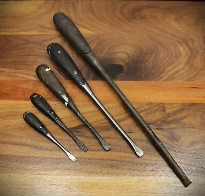 Vintage Perfect Handle Screwdriver Lot Of 5 Antique Tools • $39.95