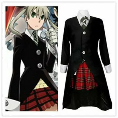 Soul Eater Maka Albarn Cosplay Costume Including Top+shirt+neck Tie+skirt/ • $46.55