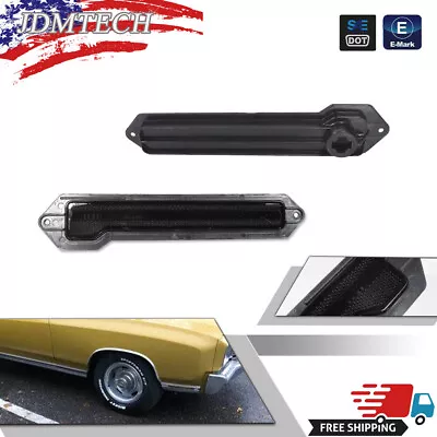 Smoked F / R Side Marker Lights Housings For 1970 1971 1972Chevrolet Monte Carlo • $43.99