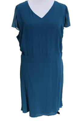 Sheego Evening Dress Teal Cocktail Dress Chiffon Dress Plus Size Mullet • $34.23