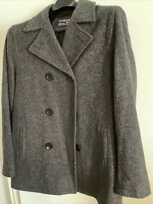 Roundtree & Yorke Luxurious Wool Blend Button Down Coat Gray • $68