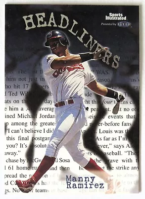 1999 Fleer  Sports Illustrated Manny Ramirez Headliners Insert #10 Of 25 HL • $1
