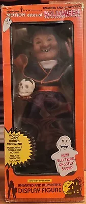 Vintage Telco 1989 Halloween Motionette Witch Illuminated Sound Lights W Box  • $59