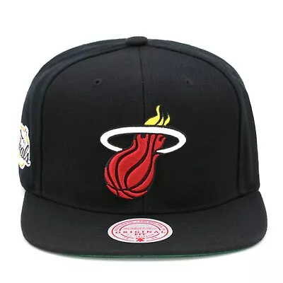 Mitchell & Ness Miami Heat 2007 NBA Finals Side Patch Snapback Hat Cap Black • $35.90