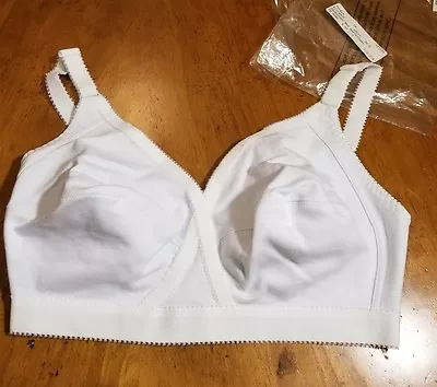 Valmont 52 Cotton Criss Cross Soft Cup Mastectomy Bra 36D NEW  • $17.99