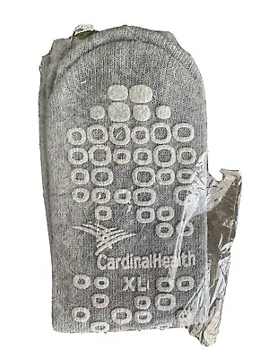 New Cardinal Health Patient Safety Non-Slip Slippers Socks Size XL Gray • $4.99