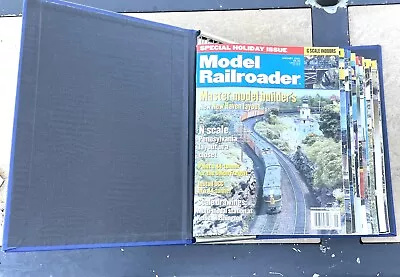 Lot Of All 12 Model Railroader Train  Magazines From 2001 Plus Hard Binder Exec • $19.95