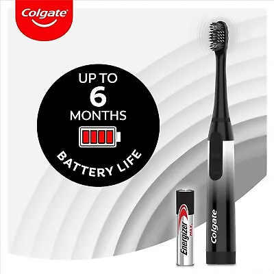 Colgate SOFT 360 Sonic Vibrating Charcoal Toothbrush Battery + 1 Extra Brushead • £13.50