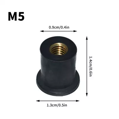 £3.21 • Buy 5PCS  Brass Well Rivet Nuts Motorcycle Windscreen Rivet Rub Screw Nuts M4/M5/M6