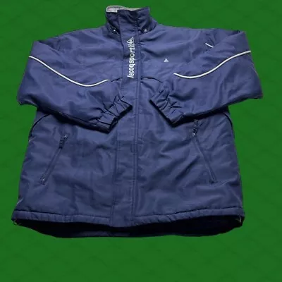 Vintage Le Coq Sportif Puffer Padded Coat Size Large Blue Jacket Zip Up • £19.95