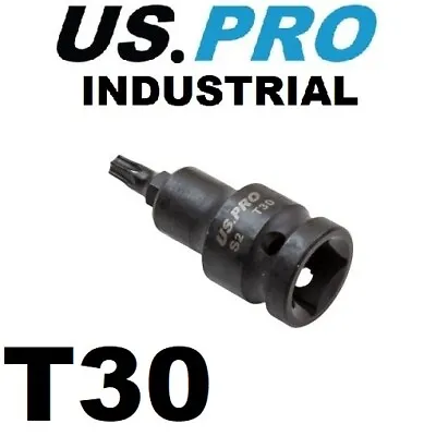 T30 TORX BIT IMPACT SOCKET By US PRO INDUSTRIAL 1/2  Drive • £4.95